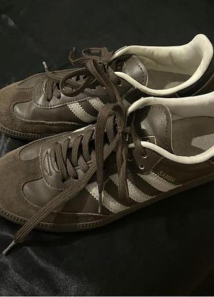 Adidas samba, 38 розмір ,коричневий з бежевим, замша+шкіра