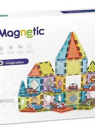 Конструктор магнитный ch1297, 65 деталей, в коробке р.30x6x21.5 см yg toys