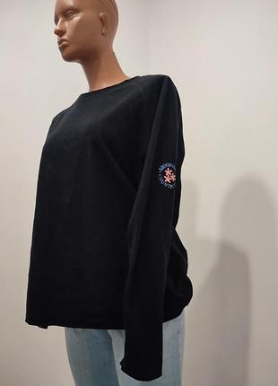 Чорний спортивний лонгслів реглан sdi brookville country club батал розмір 52-54 (xl/xxl)