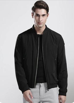 Boss green men black jomber solid water resistant куртка