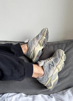 Кросівки жіночі та чоловічі new balance 9060 silver metallic