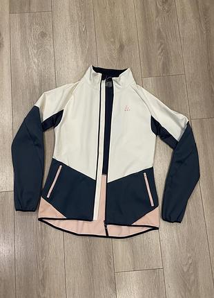 | м| женская спортивная софтшелл куртка craft для бега, лыжная куртка, велокуртка / термо куртка мембрана craft core glide w jacket ventair x wind
