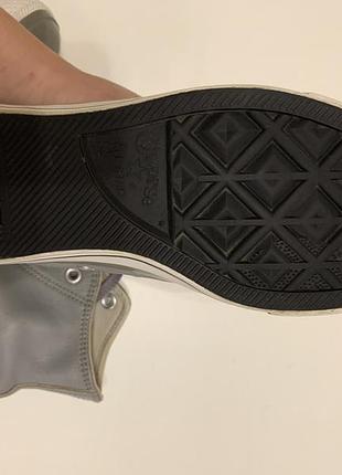 Кеди унісекс converse сірі шкіряні 4