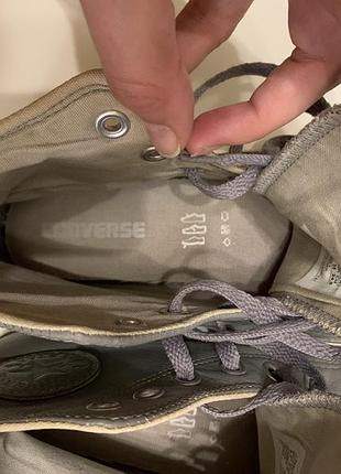 Кеди унісекс converse сірі шкіряні 3