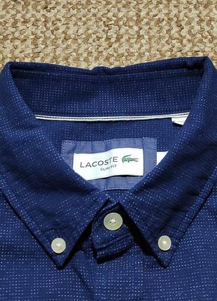 Lacoste рубашка slim fit оригинал (m-l - 41) 5