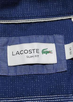 Lacoste рубашка slim fit оригинал (m-l - 41) 7