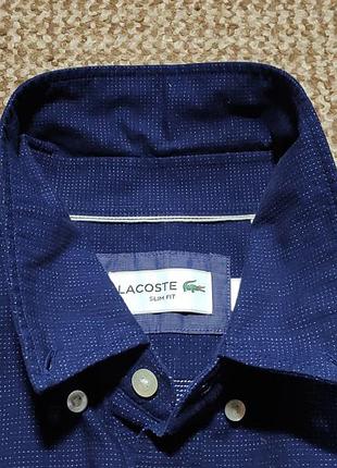 Lacoste рубашка slim fit оригинал (m-l - 41) 6