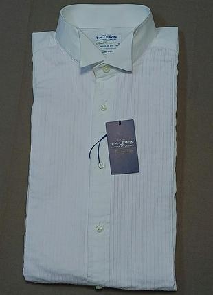 Воротник 40 см t.m.lewin size 16 (41cm) белая мужская рубашка под смокинг, комфортом под бабочку и французскими манжетами под запонки