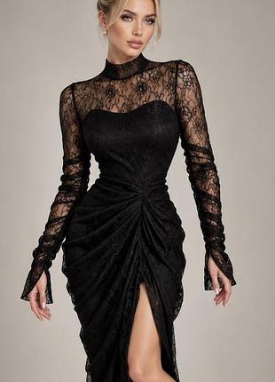 Распродажа платье prettylittlething миди/макси кружевная ажурная драпировка