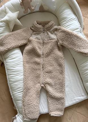 Зимовий комбінезон для дівчаток carter's baby girl embroidered sherpa long-sleeve jumpsuit бежевий