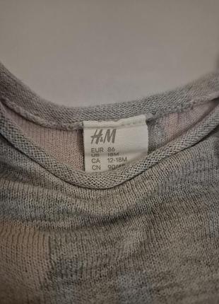 Джемпер h&amp;m для девочки 12-18 месяцев, 80-86 см 3
