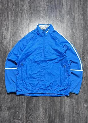 Vintage nike white jacket 1/4 zip ветровка
