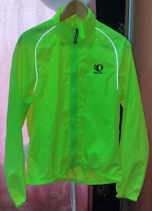 Куртка спортивна чоловіча pearl izumi вітрівка салатова