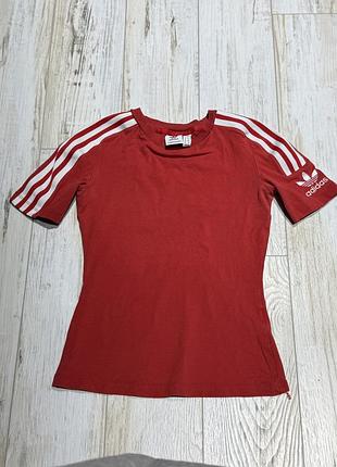 Топ жіночий adidas червоний в обтяжку
