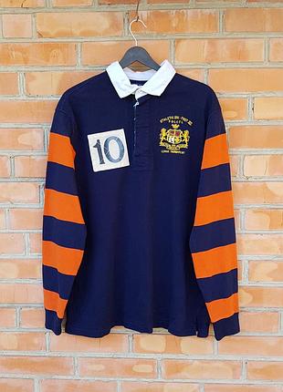 Ralph lauren polo cotton rugby striped shirt classic fit кофта лонгслів поло оригінал (m)