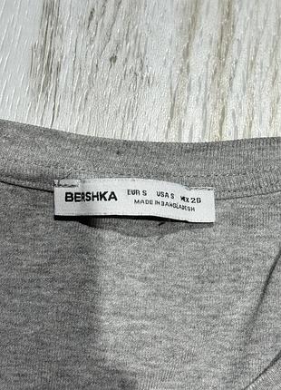 Лонгслів жіночий bershka сірий 3