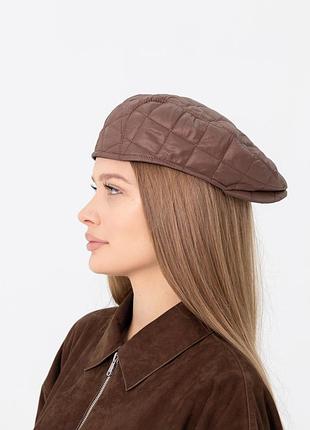 Стьобаний картуз "хуліганка" d.hats коричневого кольору