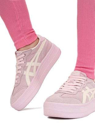 Onitsuka tiger tokuten pink beige platform
