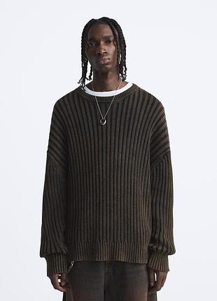 Zara (l) оверсайз варений светр чоловічий