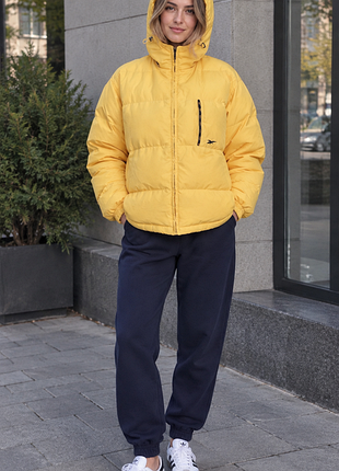 Пуховик женский reebok желтый