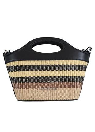 Жіноча сумка кросбоді tatum small striped woven michael kors