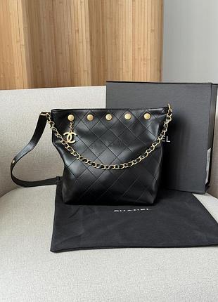 Сумка quilted drawstring bag in black/gold
