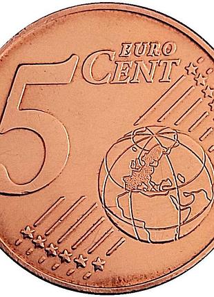 Болгария 5 евроцентов 2026 год сталь с медным покрытием, 3.92g, ø 21.25mm no4339