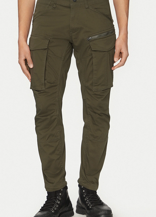 Карго штаны g-star raw rovic zip 3d tapered green big pockets cargo pants size 31 32