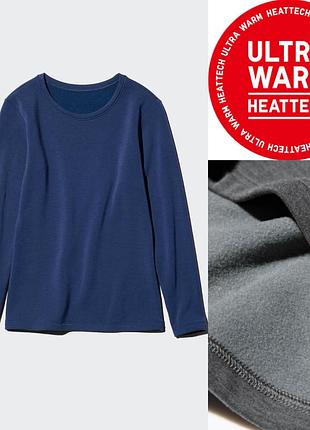 Лонгслів утеплений, термокофта uniqlo heattech ultra warm синій