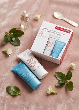 Clarins duo hydration set (набор для увлажнения лица и тела)