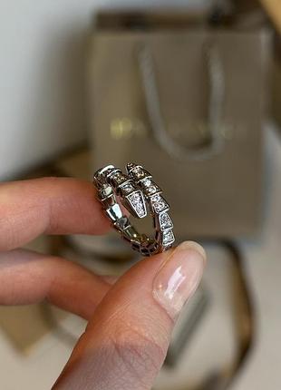 Каблучка bvlgari ring serpenti viper white gold 18k