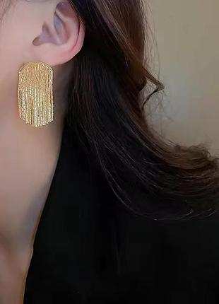 Сережки блискучі ланцюжки 4