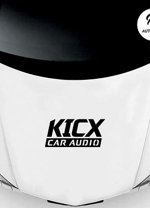 Наклейка на авто машину kicx car audio, 50х23 см черная