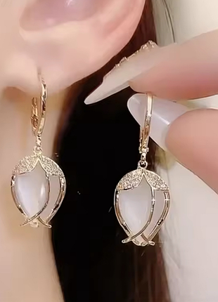 Серьги цветочные нежность 5