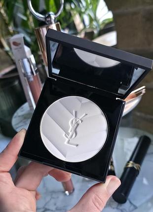 Компактна матуюча прозора пудра yves saint laurent all hours hyper finish powder translucent 7.5 г