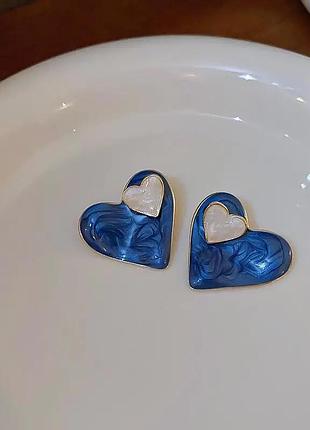 Серьги сердца 2 в 1 5