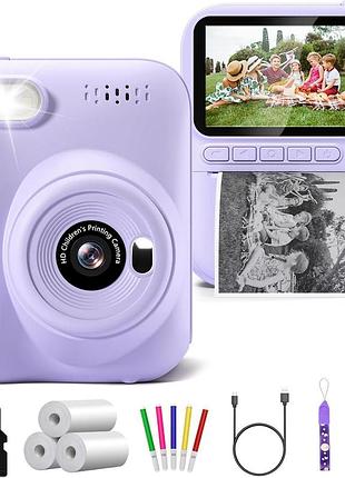 Фотоапарат для дітей 3,0-дюймів 1000 ма·год diy instant print camera дитячий фотоапарат миттєвого друку