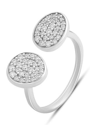 Серебряное кольцо komilfo с фианитами 0.55ct, вес изделия 2,4 гр (2197607) 18 размер 2.87, 17.5