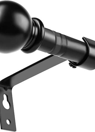 Карниз для штор curtain rod cr-01-ch 76 - 116 см черный матовый декоративный одинарный карниз