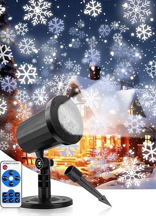 Лазерний прожектор kalahol hy-011-de snowflake projector light різдвяний проєктор сніжинок