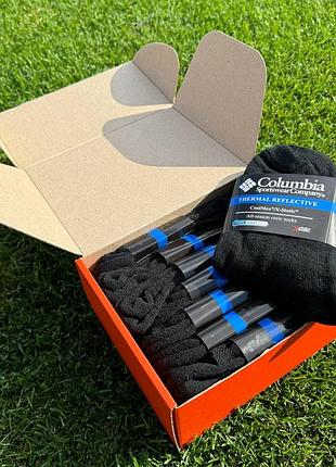 Бокс женских зимних теплых термошкарпеток columbia на 8 пар 36-40 размер, набор в коробке
