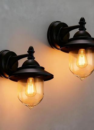 2 шт. настінні вуличні світильники wall light jr0004 декоративний вуличний світильник