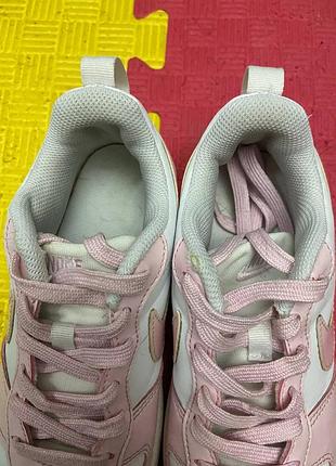 Кросівки для дівчинки nike біло-рожеві 4