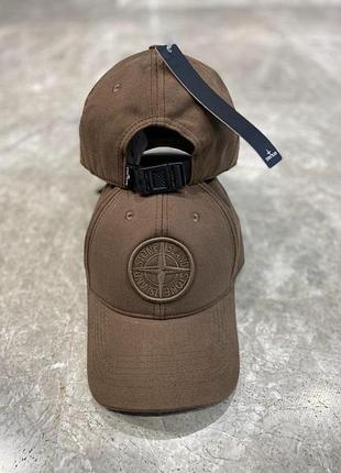 Кепка stone island коричневий capsi014