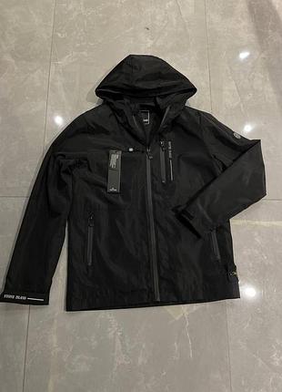 Вітровка stone island чорний new jaksi504