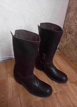 Новые кожаные сапоги fiorentini + baker оригинал италия размер 40 люкс