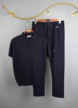 Костюм штані + поло brunello cucinelli синiй kitbc001
