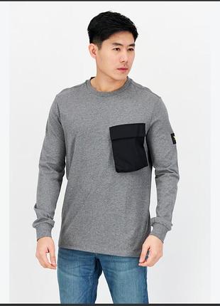 Мужской хлопковый лонгслив lyle &amp; scott с накладным карманом размер xl