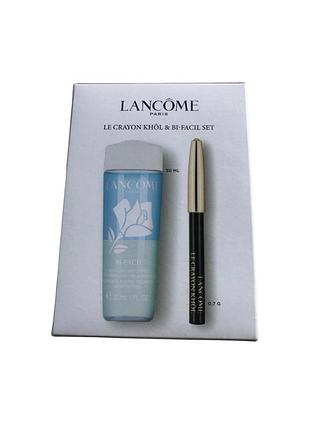Подарунковий набір для жінок lancome bi-facil, 30 ml + олівець для контуру очей – lancome le crayon khôl, 0.7