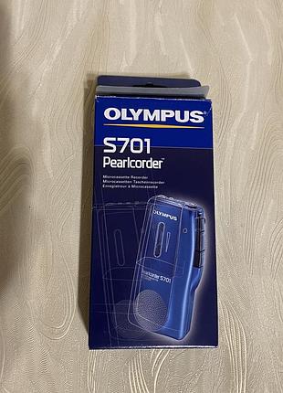 Синий микрокассетный диктофон olympus pearlcorder" s701